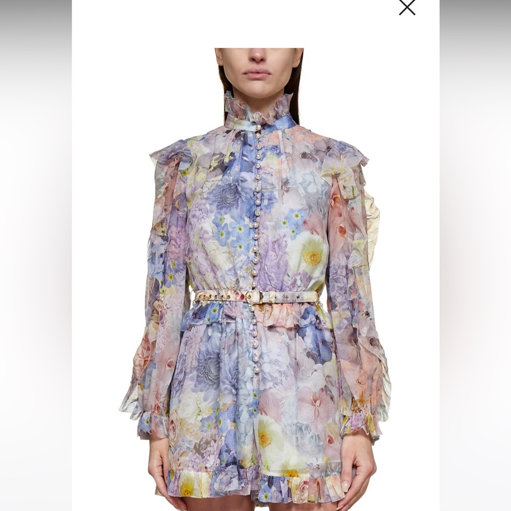 Zimmermann
Zimmermann Allover Floral Printed Long Sleeved Playsuit